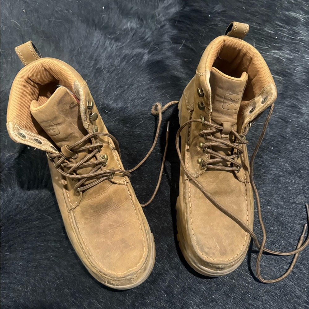 Twisted X Brown Leather Boots Ankle-High Design